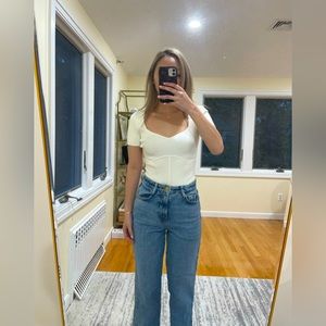 Abercrombie & Fitch Cream Bodysuit